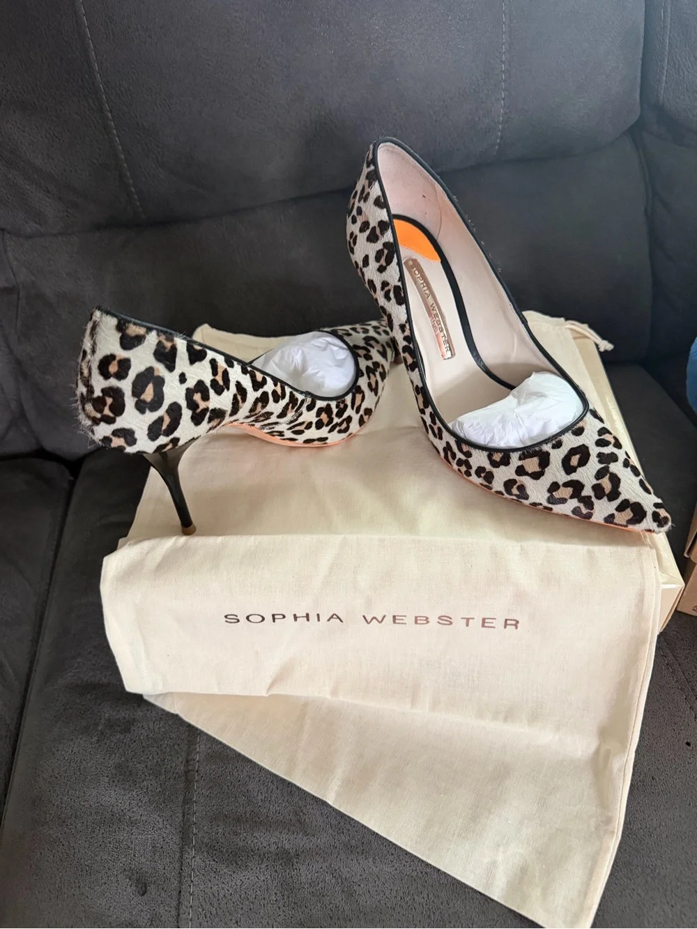 Sophia Webster Leopard-Print Pointed Toe Stiletto Pumps